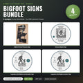 Bigfoot Signs Bundle DXF/SVG design preview with file details