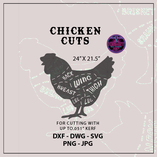 Butcher Cuts Bundle DXF/SVG design preview with file details (photo 5)