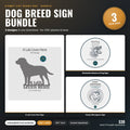 Dog Breed Sign Bundle DXF/SVG design preview with file details