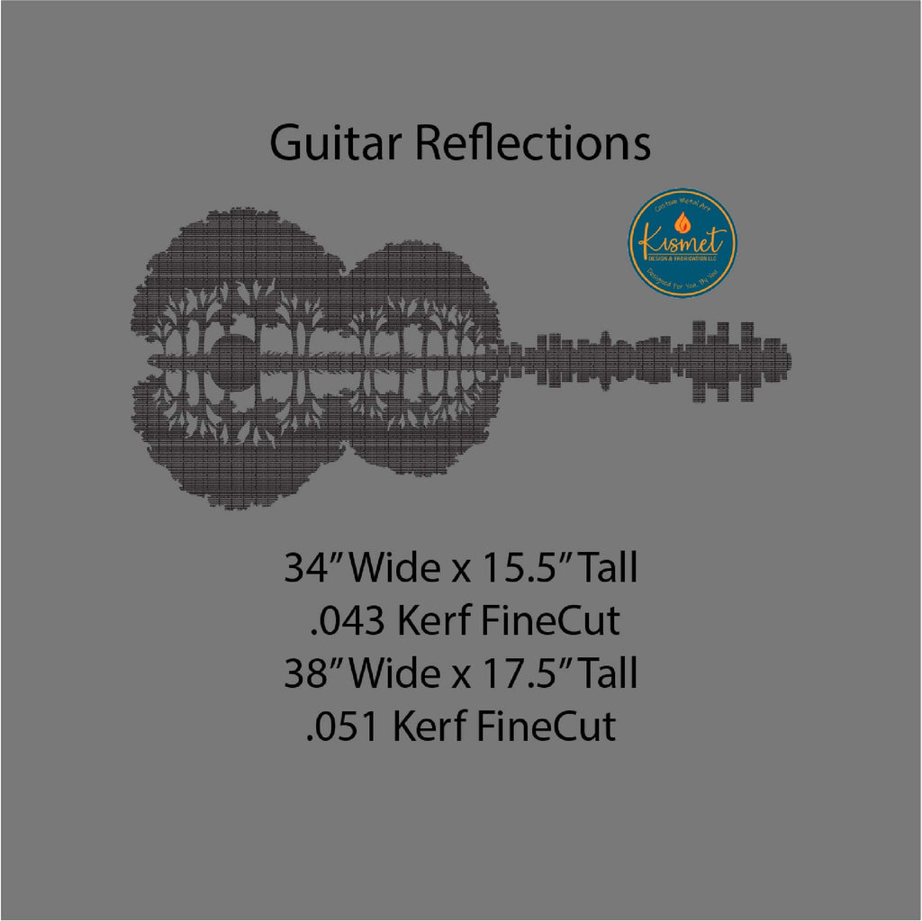 Guitar Sunset Metal Art DXF/SVG design preview with file details (photo 3)