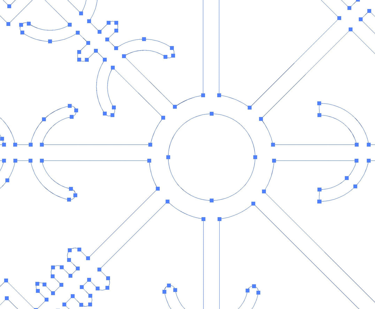 Vegvisir Compass Rune Sign vector paths in design software (photo 4)