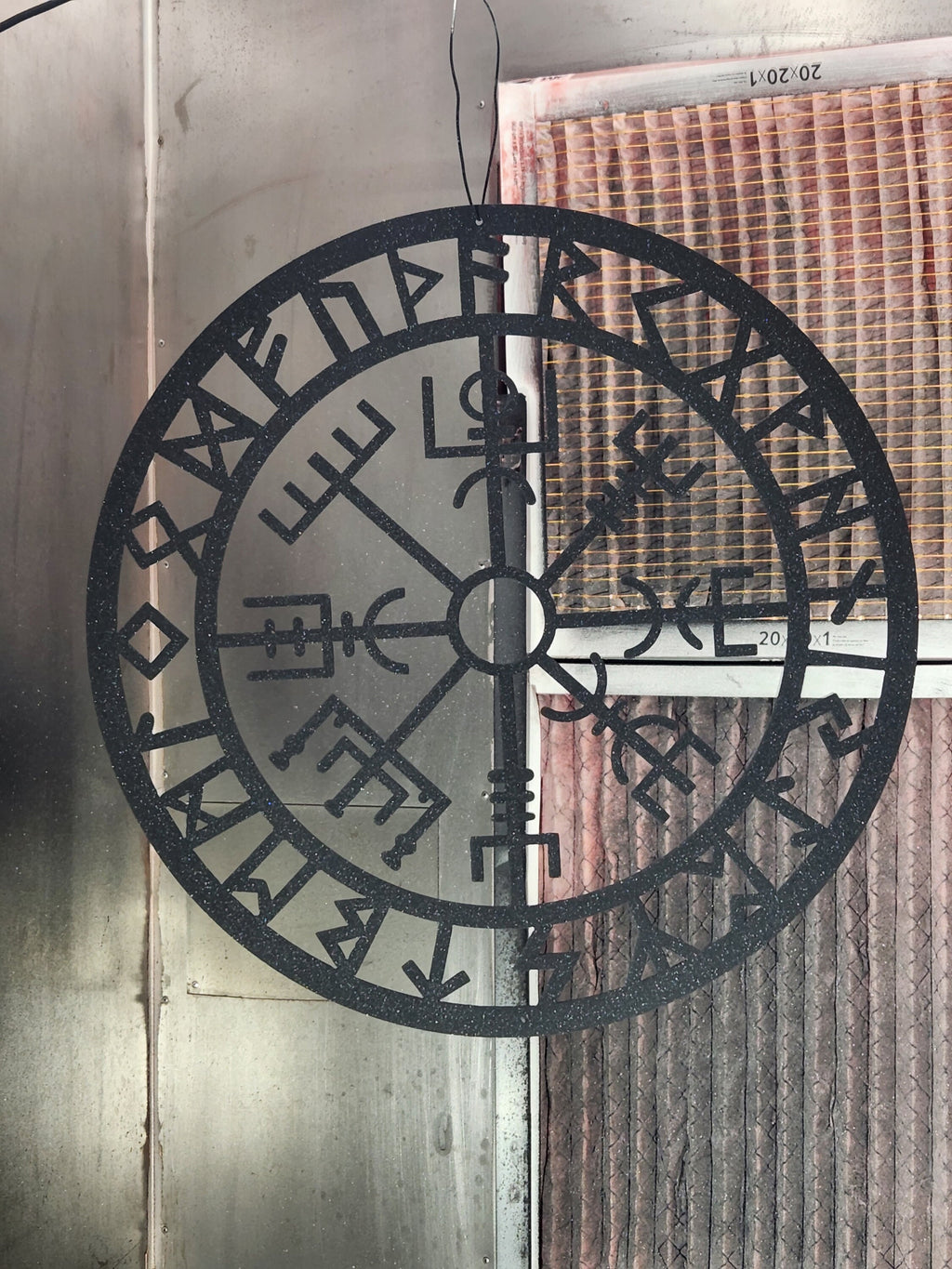 Vegvisir Compass Rune Sign finished metal example