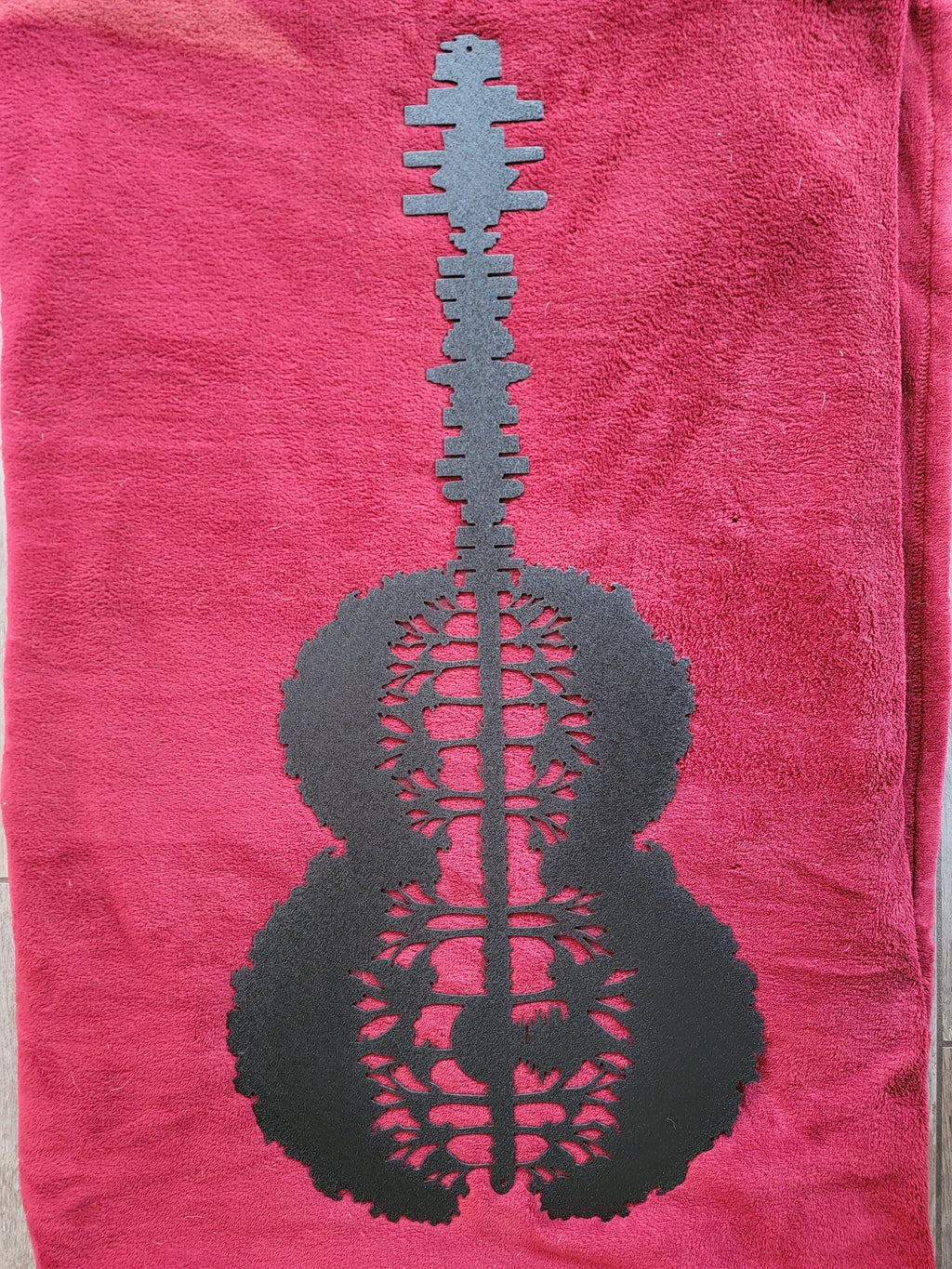 Guitar Sunset Metal Art finished metal example