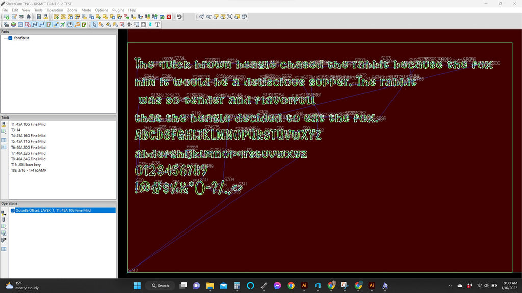 Bold Rounded Serif Stencil Font (Kismet Font 6) vector paths in design software