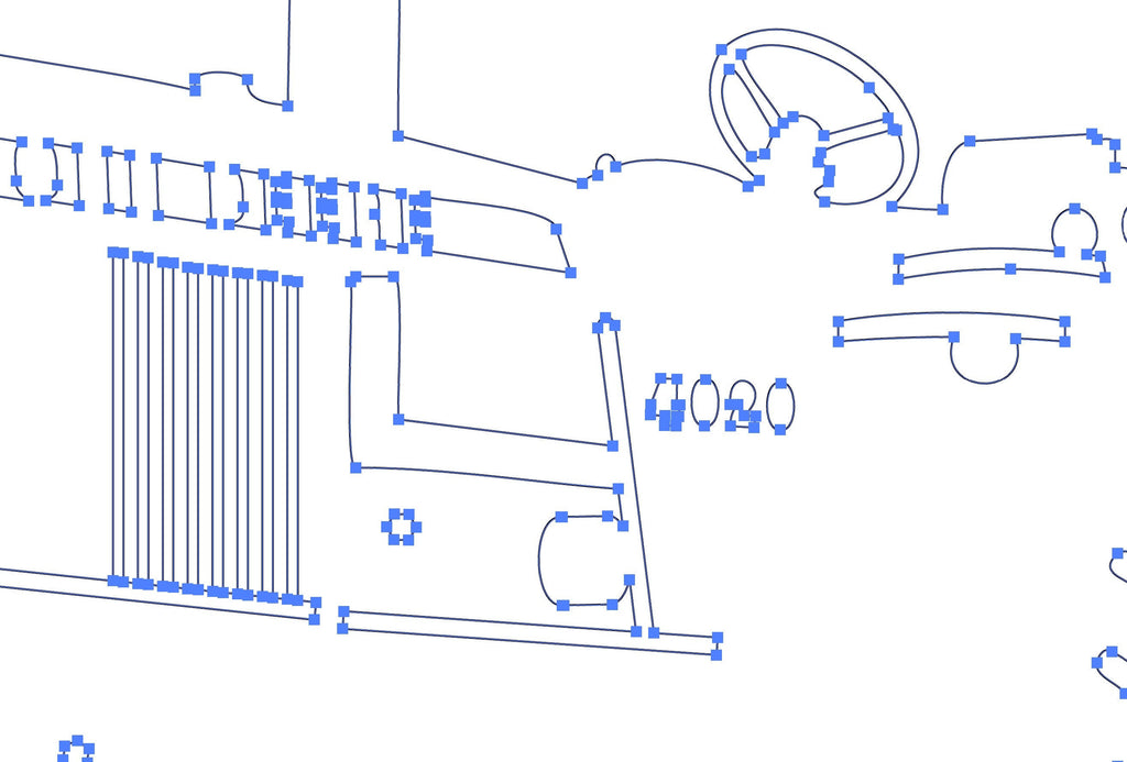 4020 Tractor Silhouette vector paths in design software