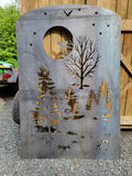 Scenic Deer Gate Panel finished metal example