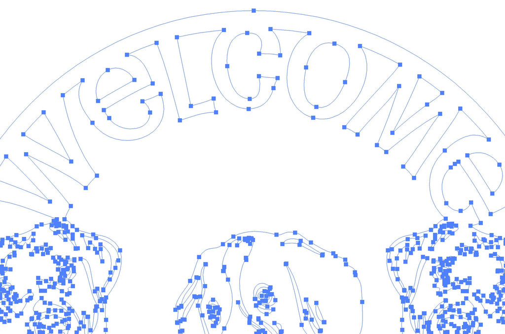 Welcome Doggos Name Sign vector paths in design software (photo 7)