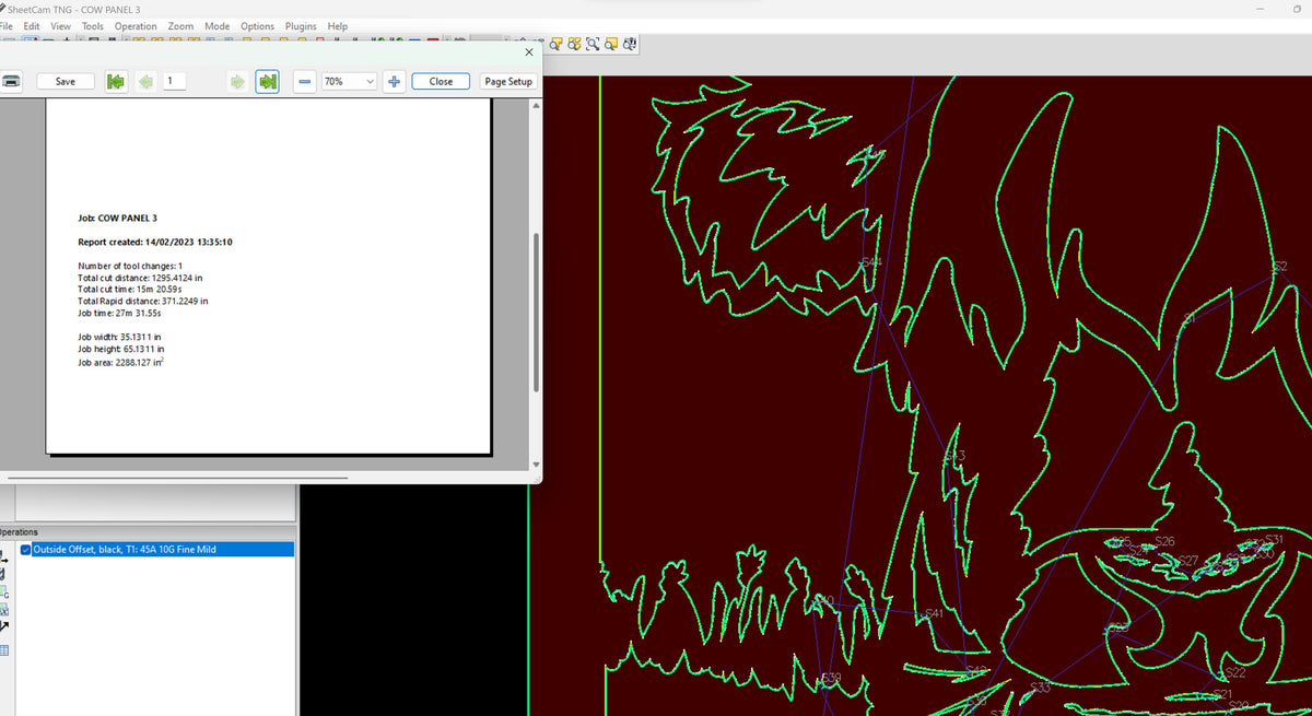 Highland Cow Panel vector paths in design software (photo 5)