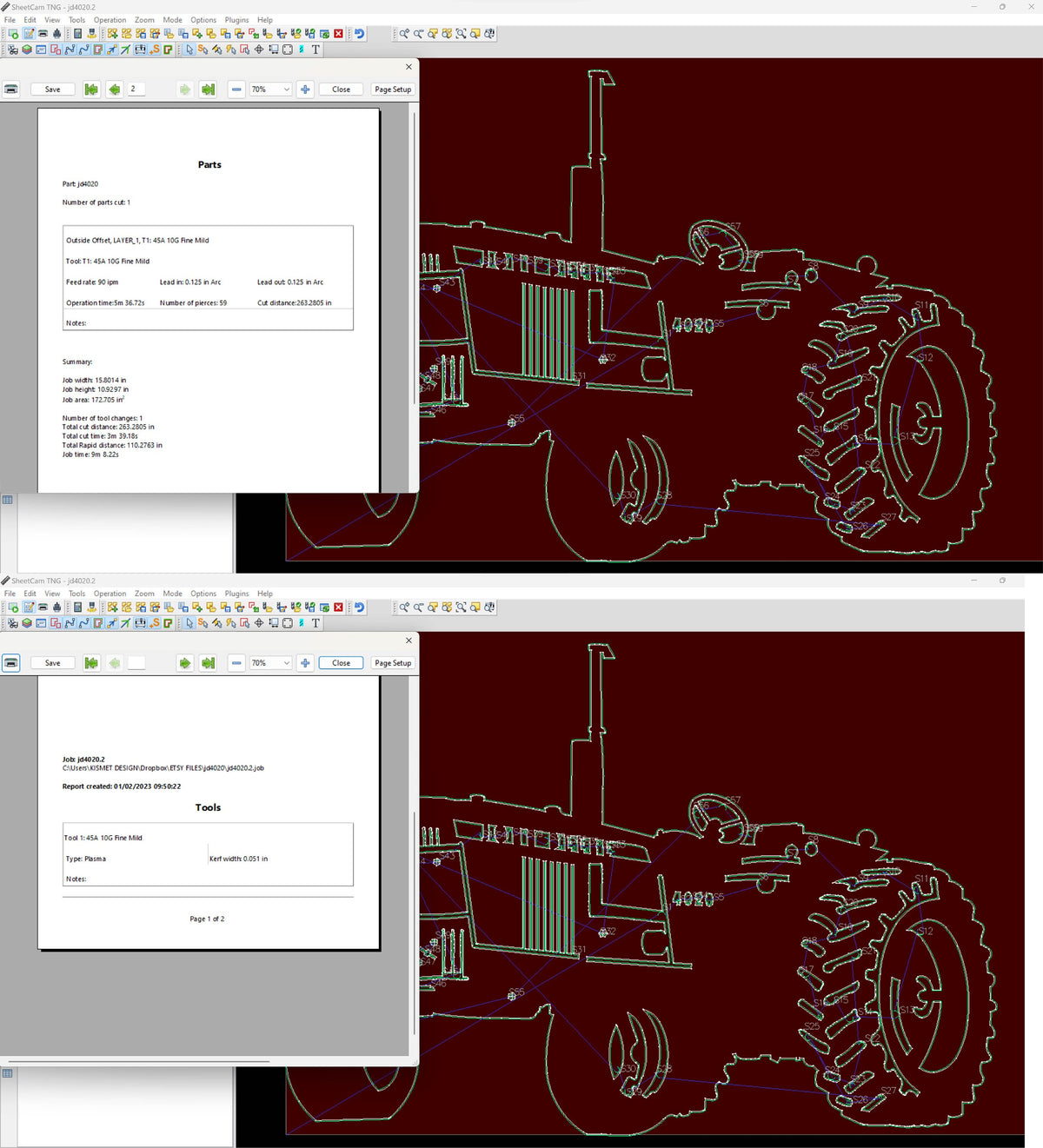 4020 Tractor Silhouette vector paths in design software (photo 4)