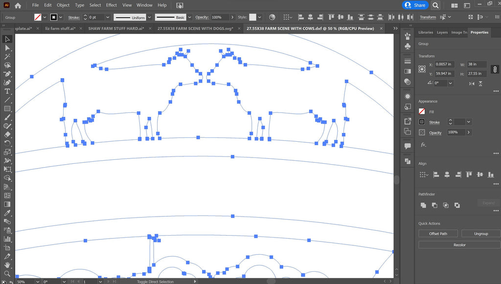 Cows Tractor Barn Farm Name Sign vector paths in design software