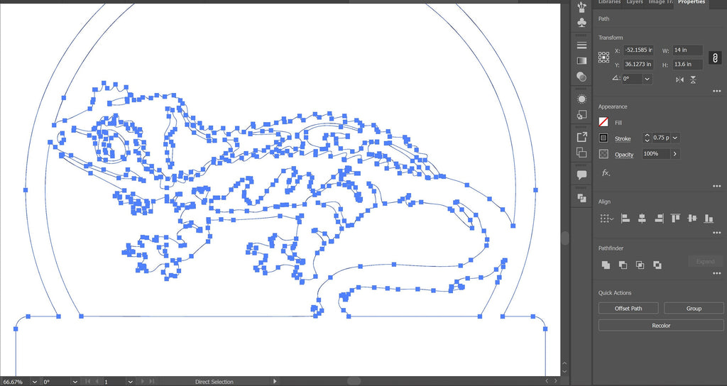 Lizard Custom Name Monogram vector paths in design software (photo 4)