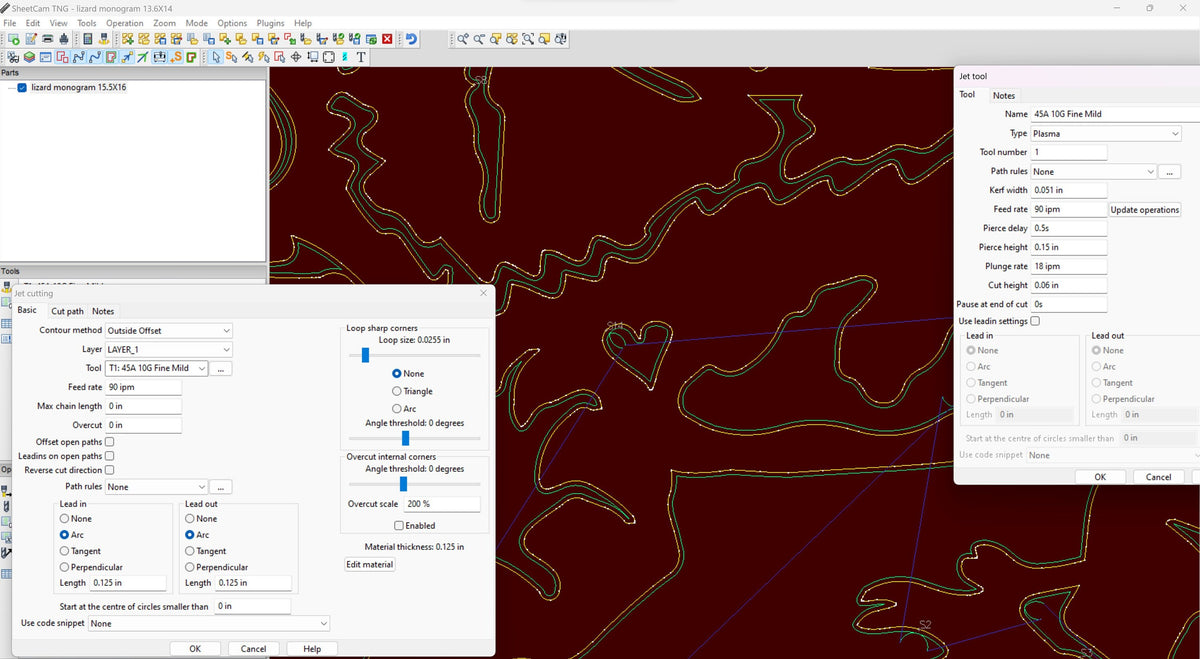 Lizard Custom Name Monogram vector paths in design software (photo 5)