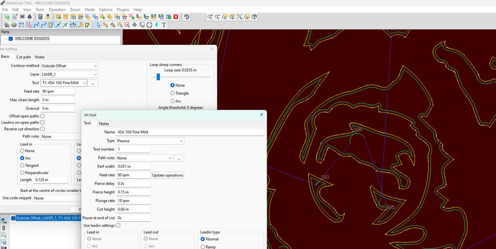 Welcome Doggos Name Sign vector paths in design software