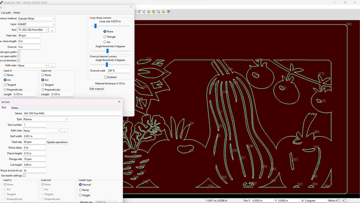 Vegetable Stand Produce Sign vector paths in design software (photo 4)