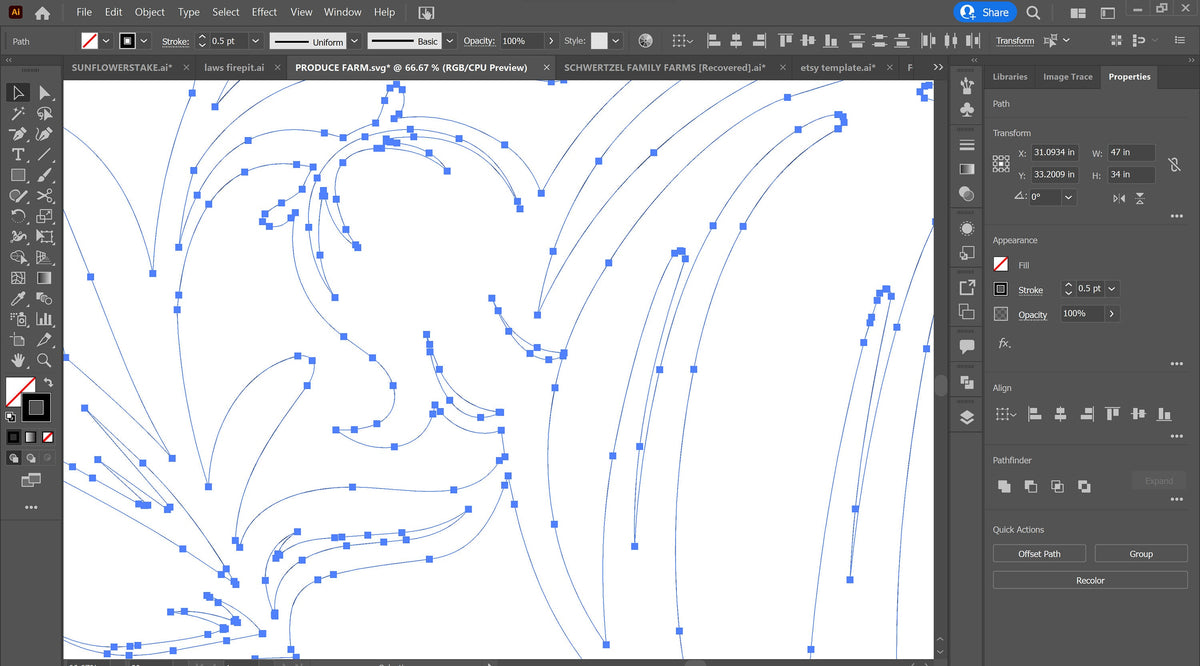 Personalized Produce Farm Sign vector paths in design software