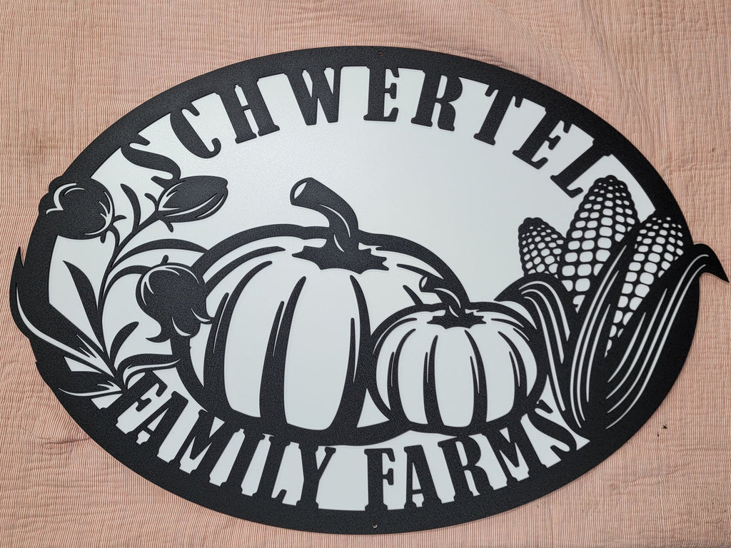 Personalized Produce Farm Sign finished metal example (photo 3)