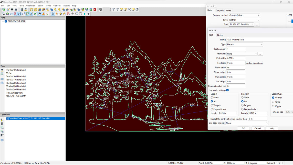 Moose Mountain Sign vector paths in design software (photo 4)