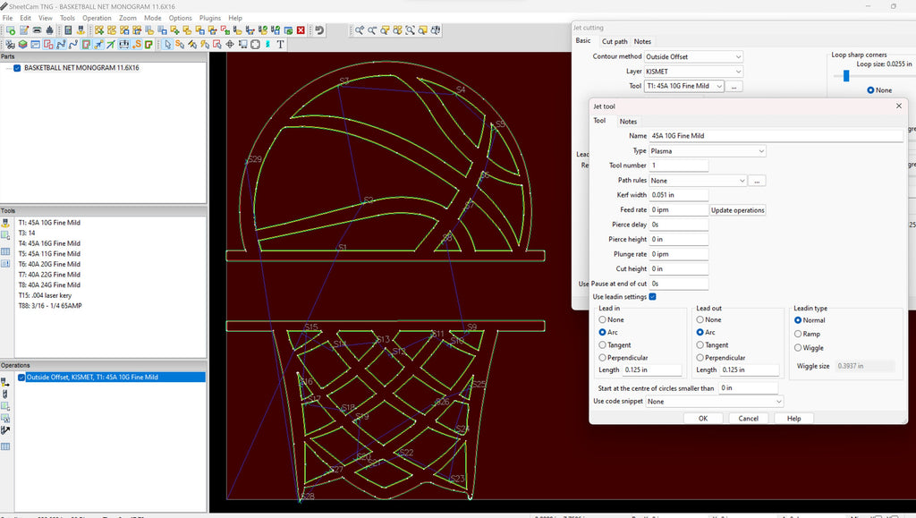 Personalized Basketball Hoop Name Sign vector paths in design software