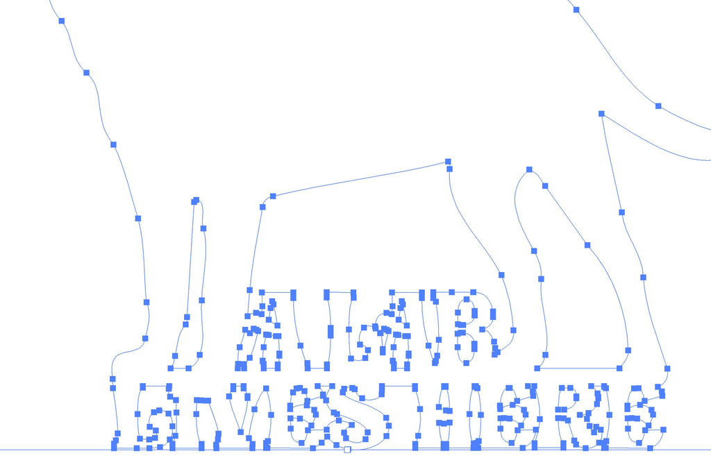 A Lab Lives Here Labrador Sign vector paths in design software (photo 5)