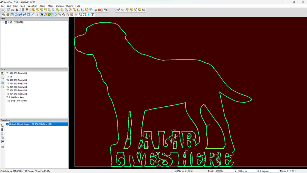 A Lab Lives Here Labrador Sign vector paths in design software (photo 7)