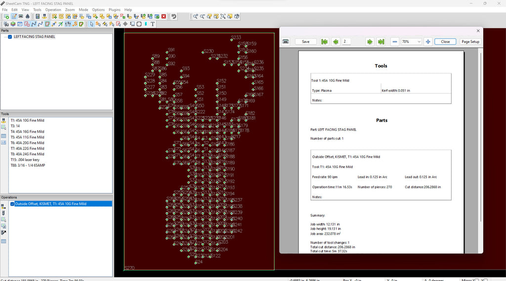 Two Perforated Buck Panels vector paths in design software