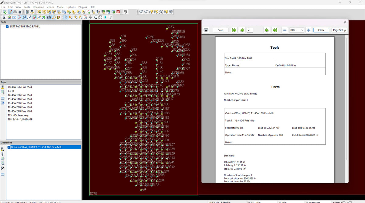 Two Perforated Buck Panels vector paths in design software
