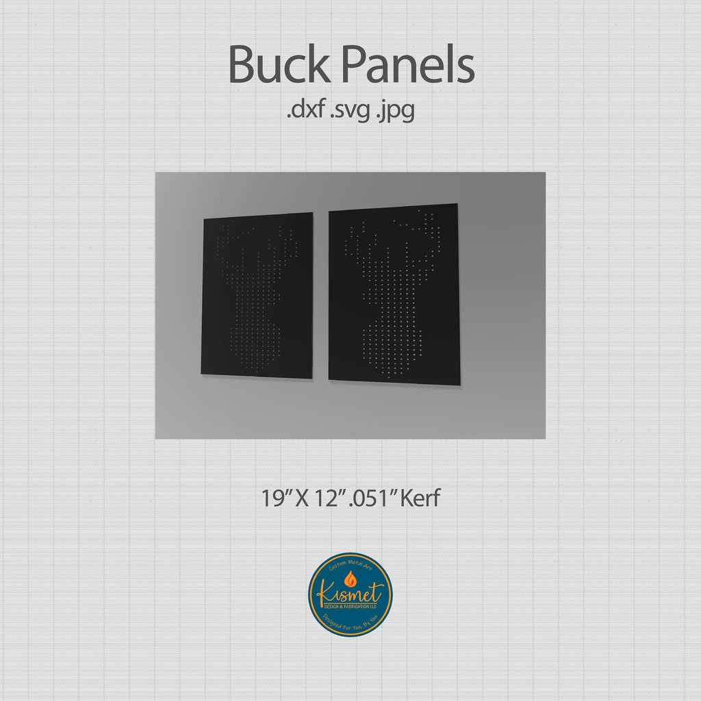 Two Perforated Buck Panels DXF/SVG design preview with file details (photo 3)