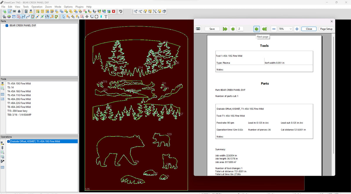 Bear Creek Wildlife Panel vector paths in design software (photo 4)