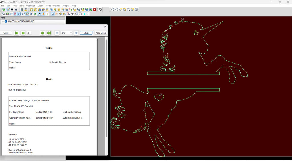 Unicorn Name Monogram vector paths in design software (photo 7)