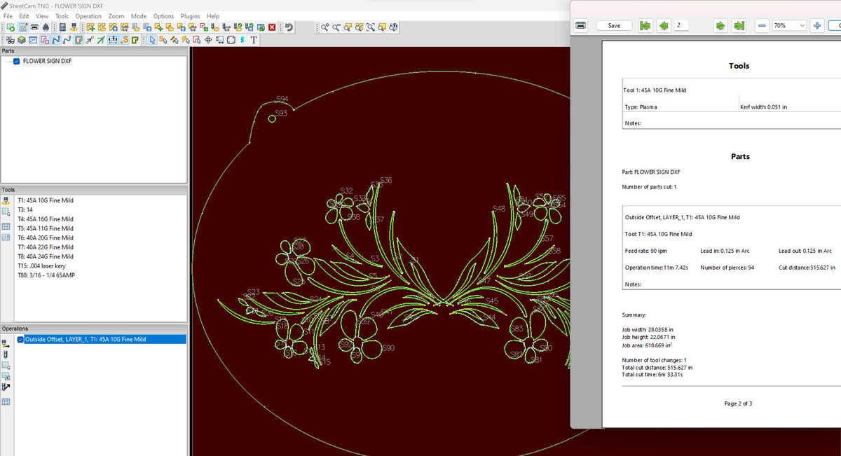 Fillable Floral Family Name Sign vector paths in design software (photo 4)