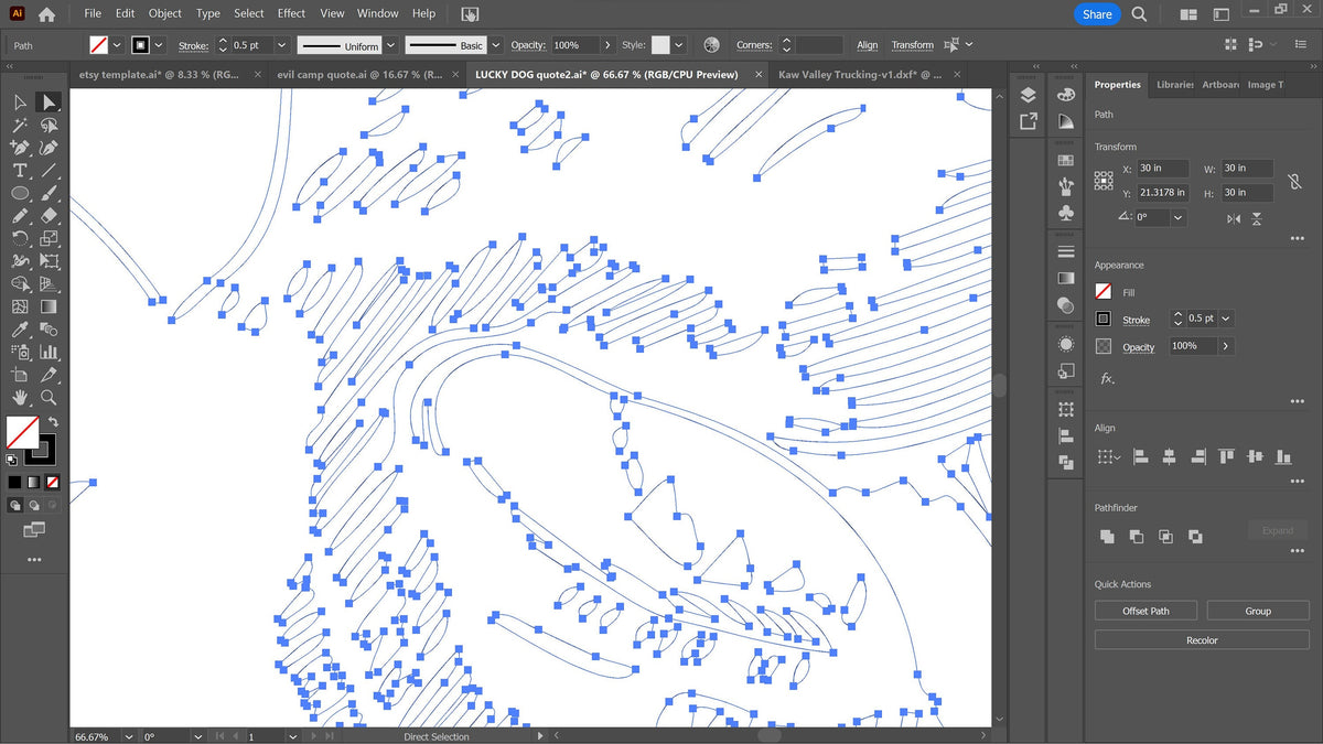 Labrador Retriever Sign vector paths in design software (photo 5)