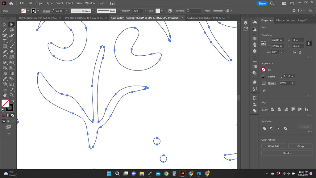 Pitbull Dog Sign vector paths in design software (photo 4)