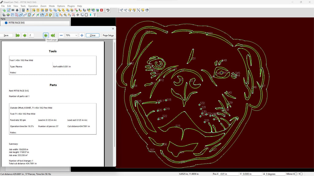 Pitbull Dog Sign vector paths in design software (photo 5)