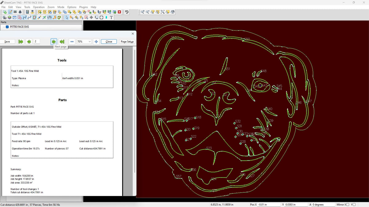 Pitbull Dog Sign vector paths in design software (photo 5)