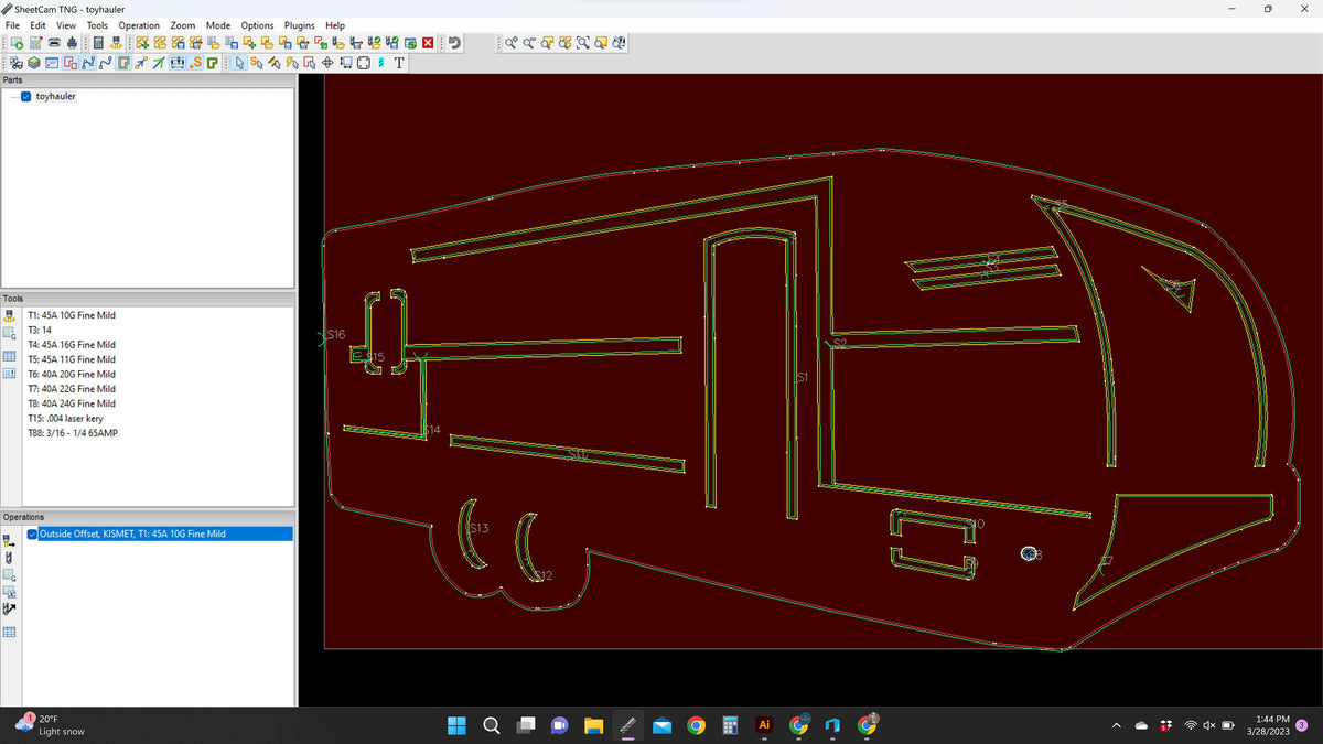Toy Hauler Camper Sign vector paths in design software (photo 6)