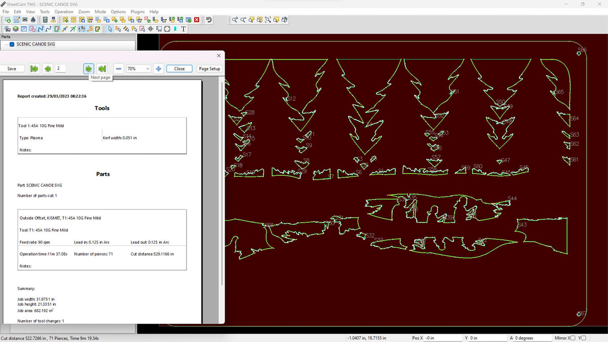 Scenic Canoe Pine Lake Sign vector paths in design software (photo 5)