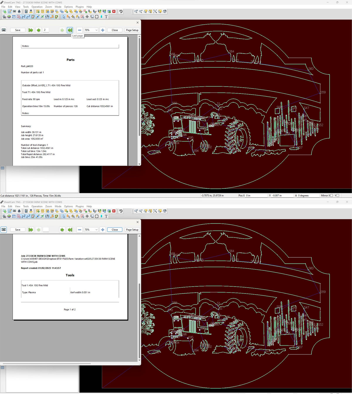 Cows Tractor Barn Farm Name Sign vector paths in design software (photo 4)