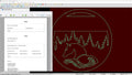 Horse and Pine Forest Round Sign vector paths in design software