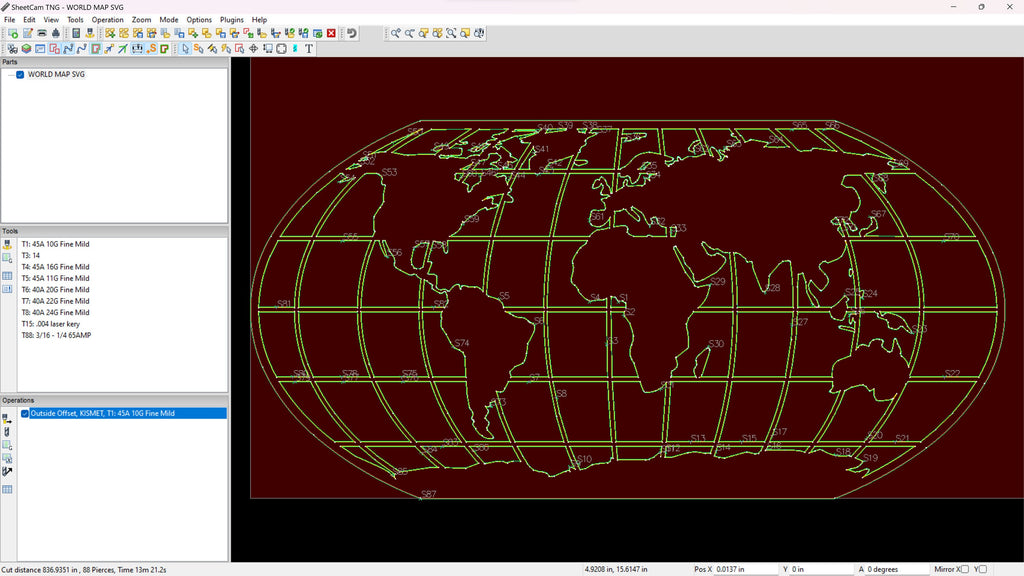 World Map Globe Wall Art vector paths in design software (photo 6)