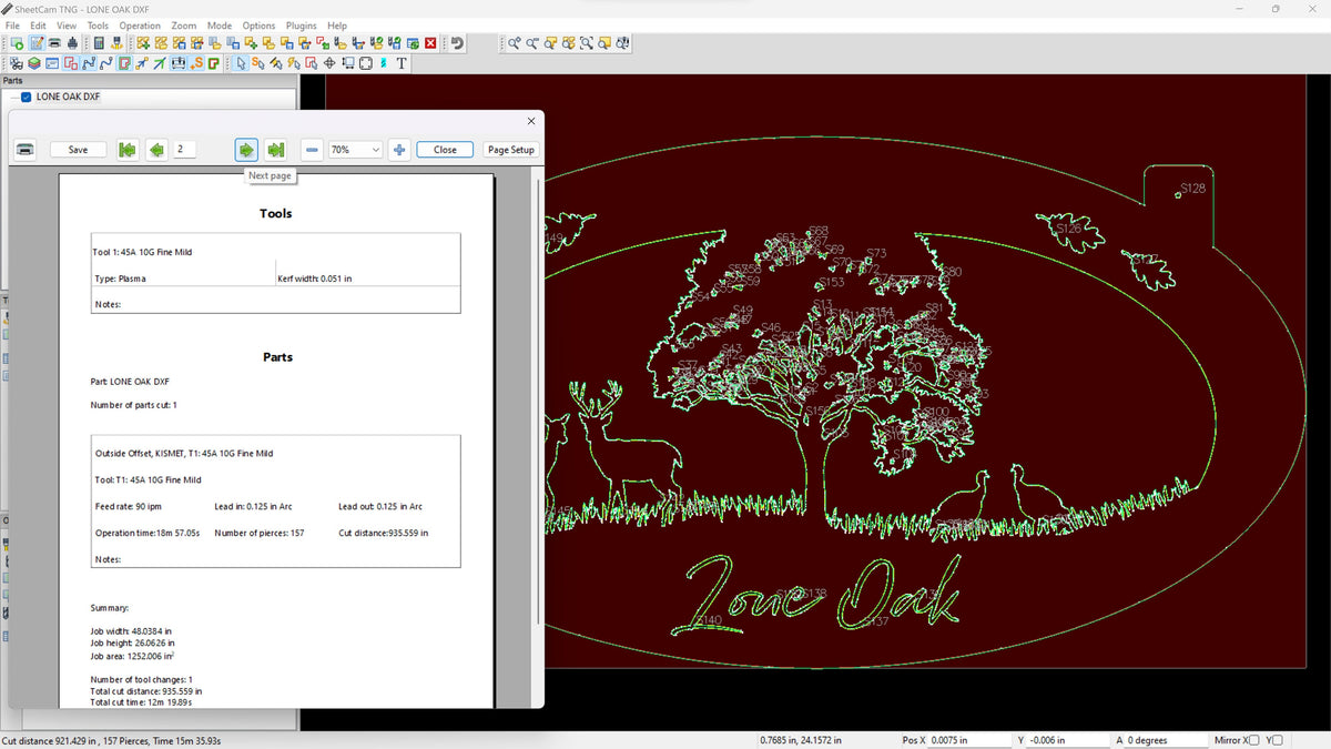 Oak Tree Deer Turkey Farm Sign vector paths in design software