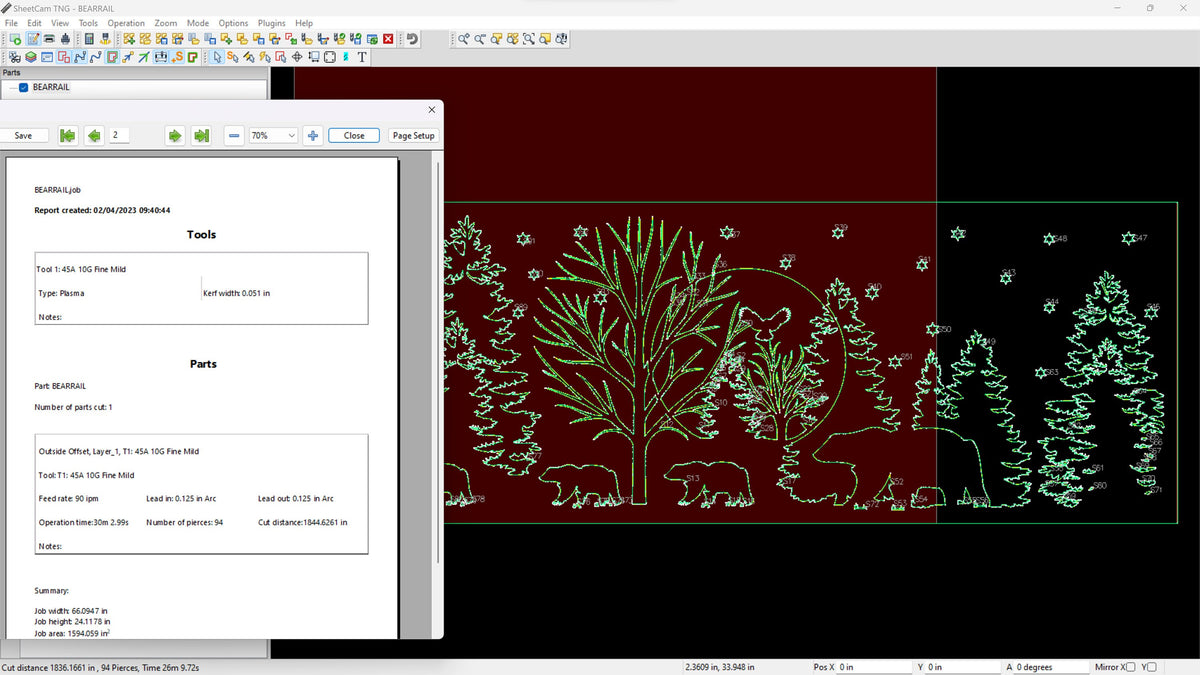 Bear Railing Panel vector paths in design software (photo 8)