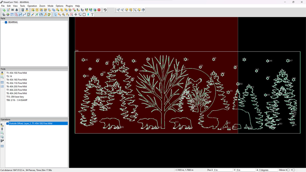 Bear Railing Panel vector paths in design software (photo 9)