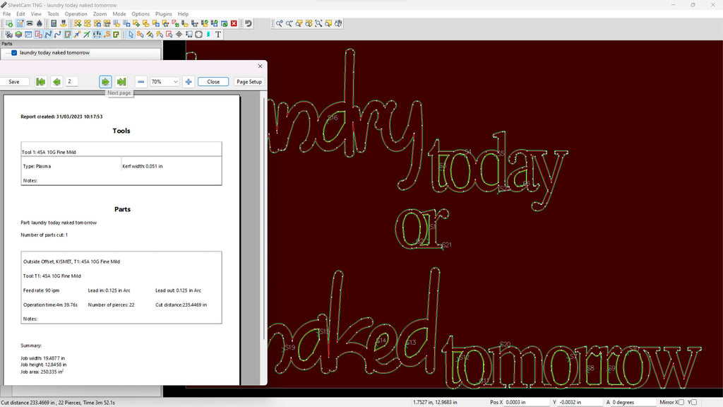Laundry Today or Naked Tomorrow vector paths in design software