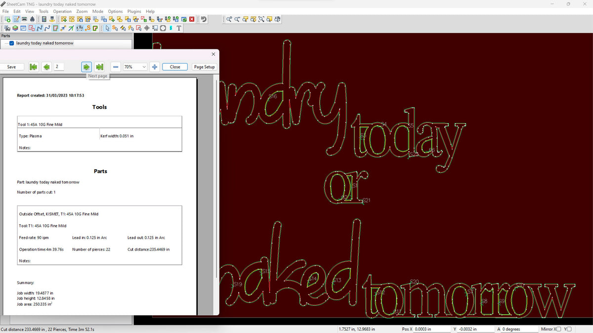 Laundry Today or Naked Tomorrow vector paths in design software