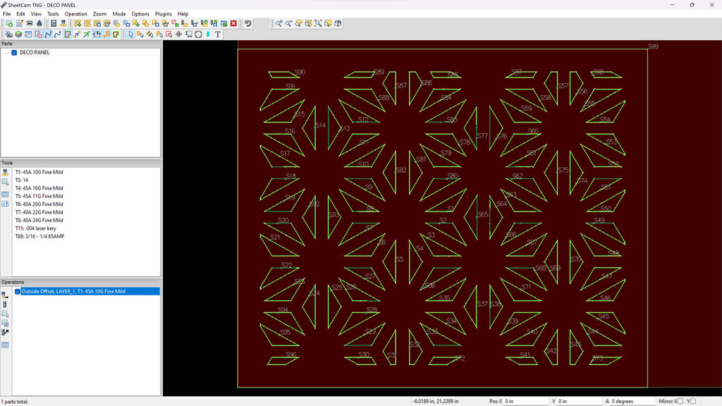 Geometric Deco Railing Panel vector paths in design software (photo 4)