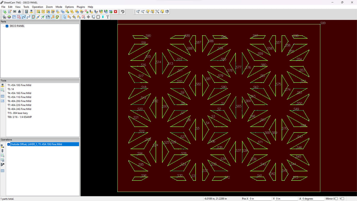 Geometric Deco Railing Panel vector paths in design software (photo 4)