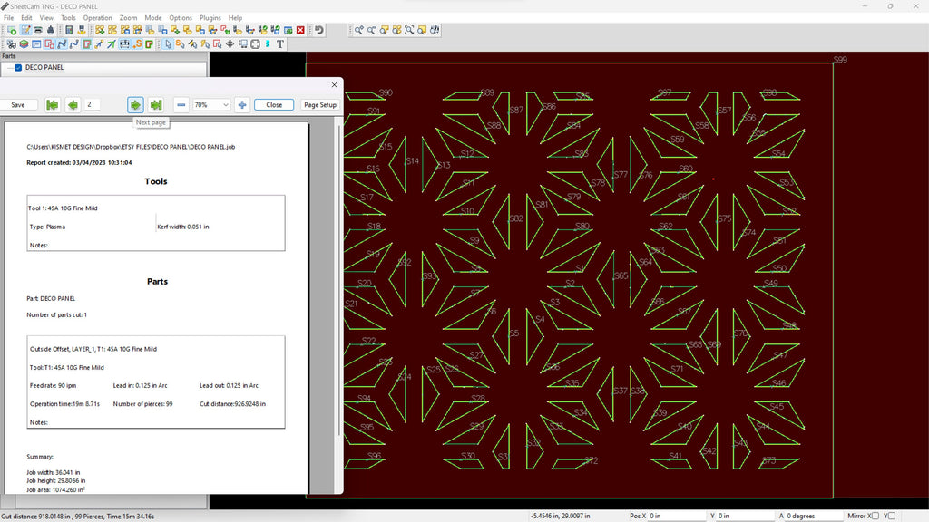 Geometric Deco Railing Panel vector paths in design software (photo 6)
