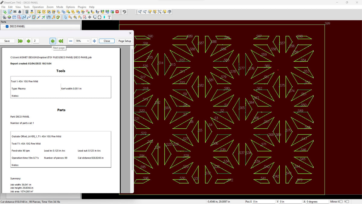 Geometric Deco Railing Panel vector paths in design software (photo 6)