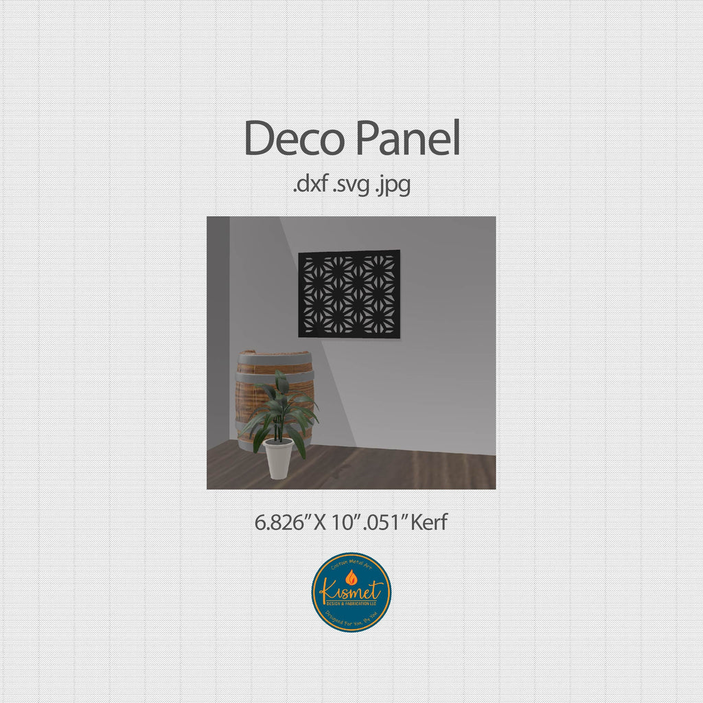 Geometric Deco Railing Panel DXF/SVG design preview with file details (photo 2)