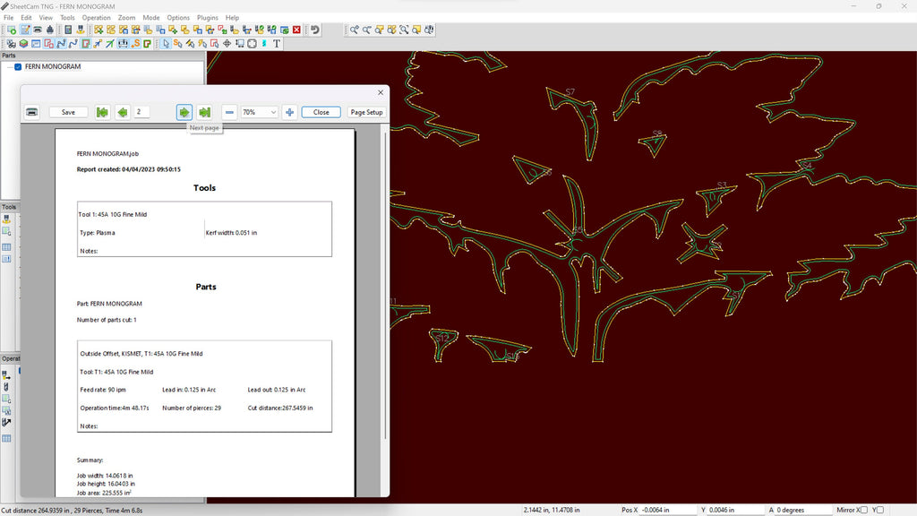 Fern Monogram Sign vector paths in design software (photo 7)